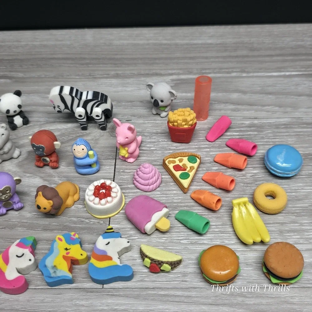 Animal Erasers And Other Erasers- Pets Pencil Erasers Puzzle Animals - 35+ Piece